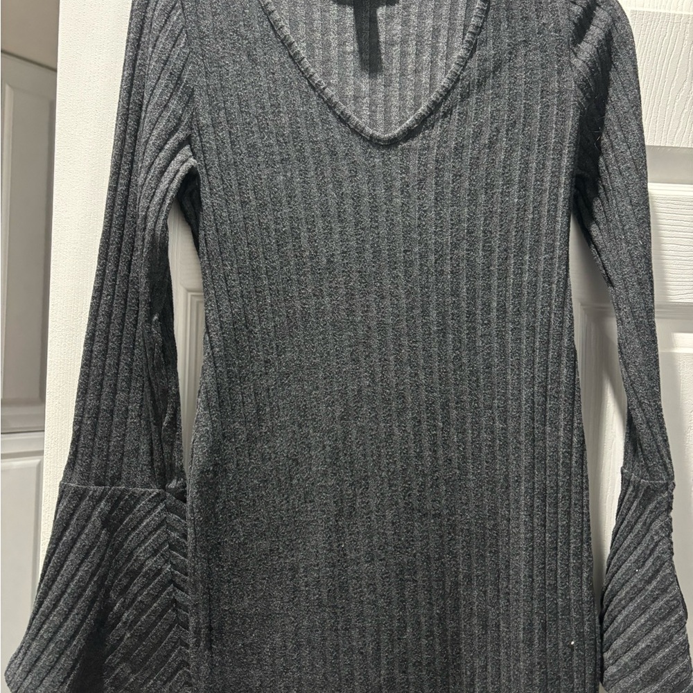 A Pea in the Pod Charcoal maternity dress